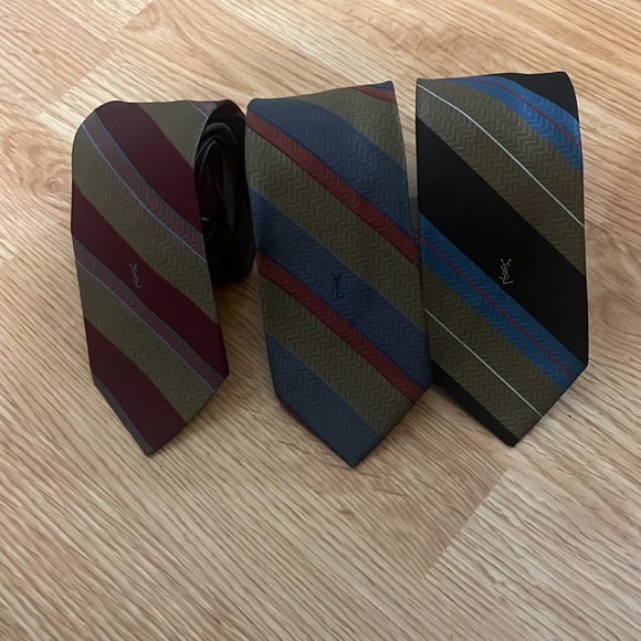 Set of YvesSaintLaurent Vintage Tie - Picture 6 of 7